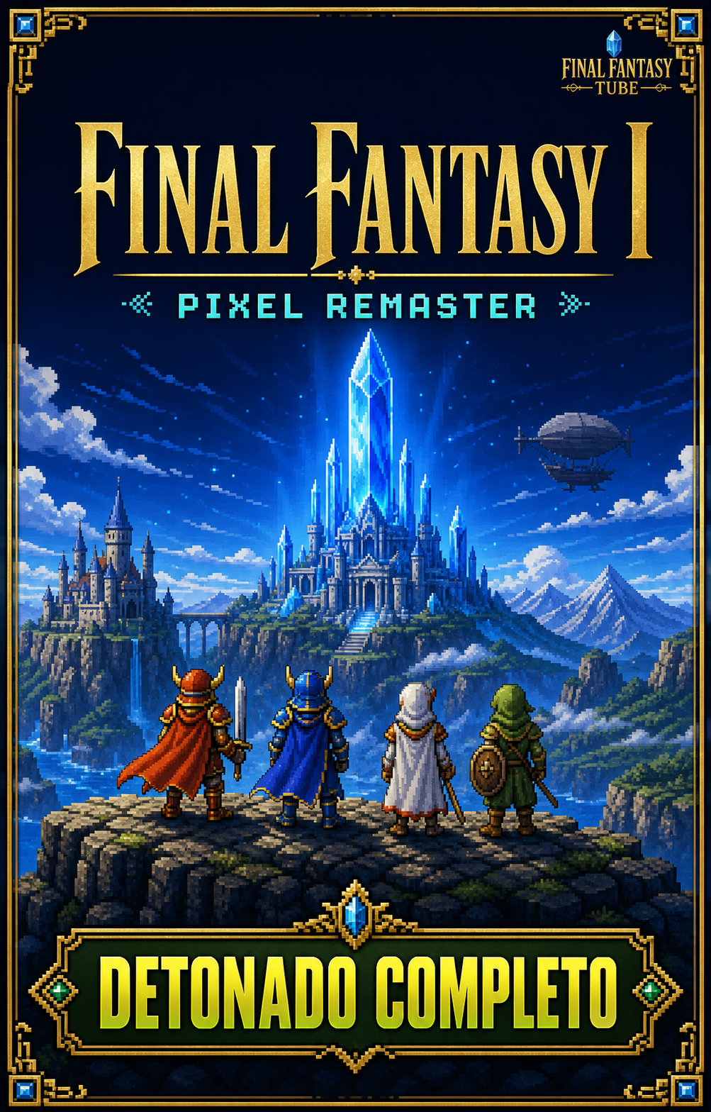 Capa do detonado Final Fantasy I Pixel Remaster