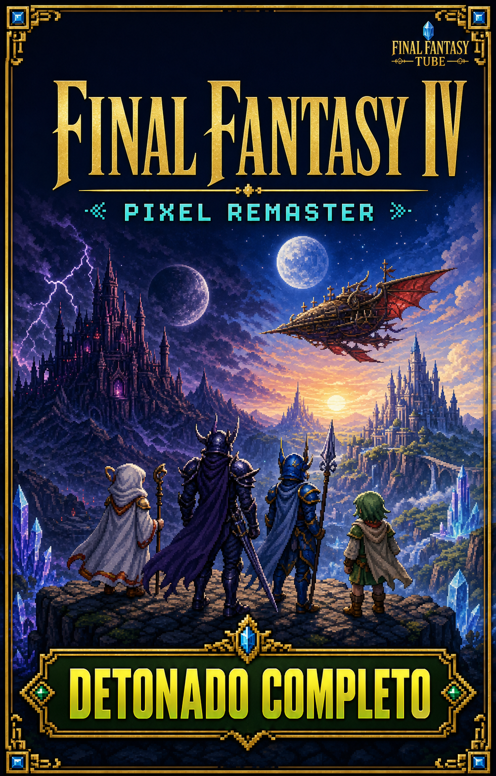 Capa do detonado Final Fantasy IV Pixel Remaster