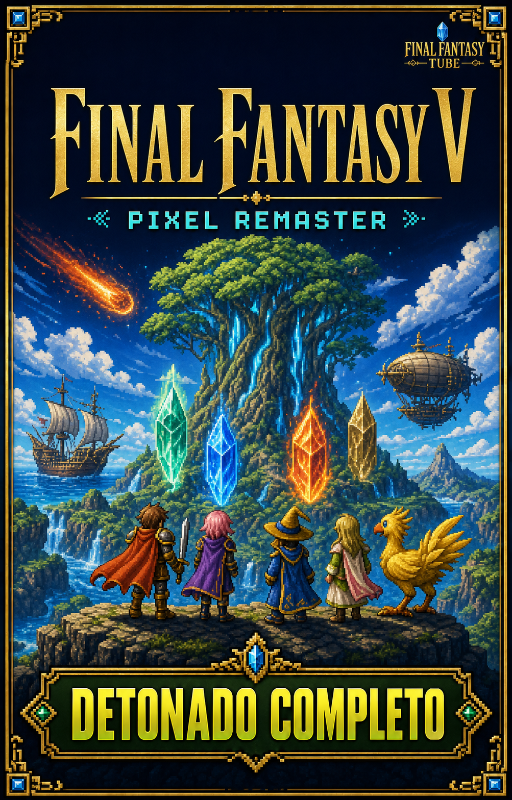 Capa do detonado Final Fantasy V Pixel Remaster